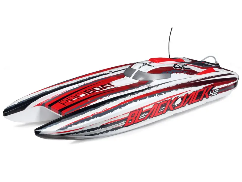 Blackjack 42" 8S Brushless Catamaran Rtr: White/Red 1