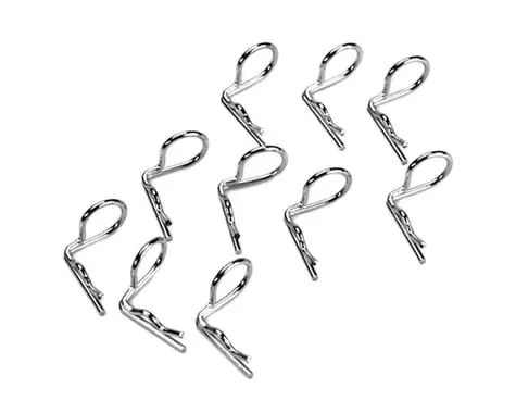 Body Clips With 90 Degree Bend, Silver Ac01b08 1