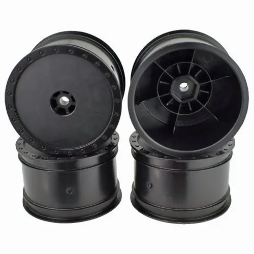Borrego Wheels For Associated B4.2 - B6 - B64 / Tlr 22 - 4.0 / Rear / Black / 4Pcs, Der-Bb4-Lrb 1