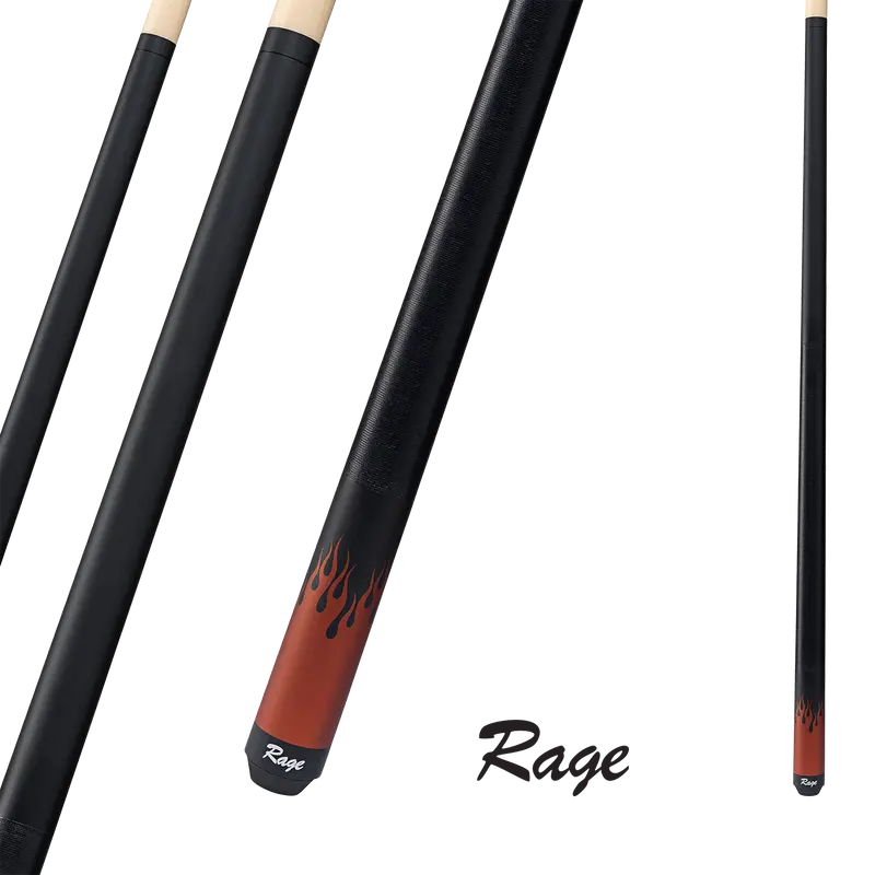 Brunswick Billiard Rage Rg52 Cue Black Flames 13Mm 19Oz 1