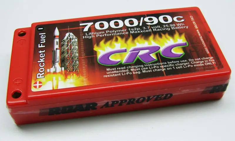 Calandra Racing Concepts Battery, 3.7V 1S Lipo, 7000Mah 90C-Bullet, Cln3705 1