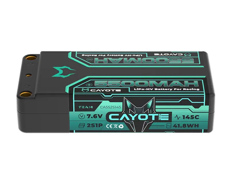 Cayote 2S 145C Lcg Shorty Lihv Battery (7.6V/5500Mah) W/5Mm Bullets, Cye552s145 1
