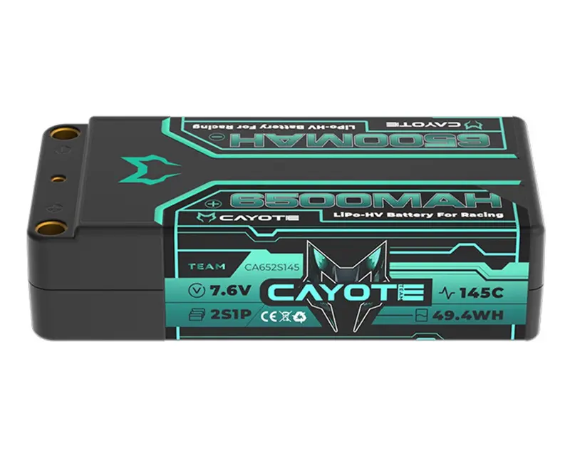 Cayote 2S 145C Lcg Shorty Lihv Battery (7.6V/6500Mah) W/5Mm Bullets, Cye652s145 1