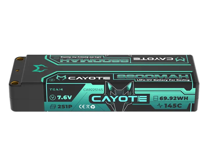 Cayote 2S 145C Lcg Stick Lihv Battery (7.6V/9200Mah) W/5Mm Bullets, Cye922s145 1