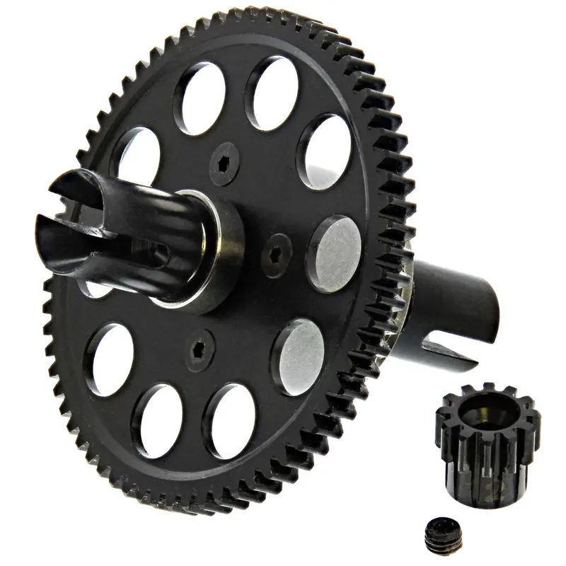 Cen 1/7 Colossus Xt 66T Spur, 12T Pinion Gear, Center Diff & Outdrives 1