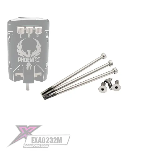 Complete Titanium Screw Kit (6), For Modified Phoenix Motor, Exa0232m 1