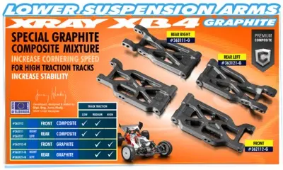 Composite Suspension Arm Rear Lower Left - Graphite 1