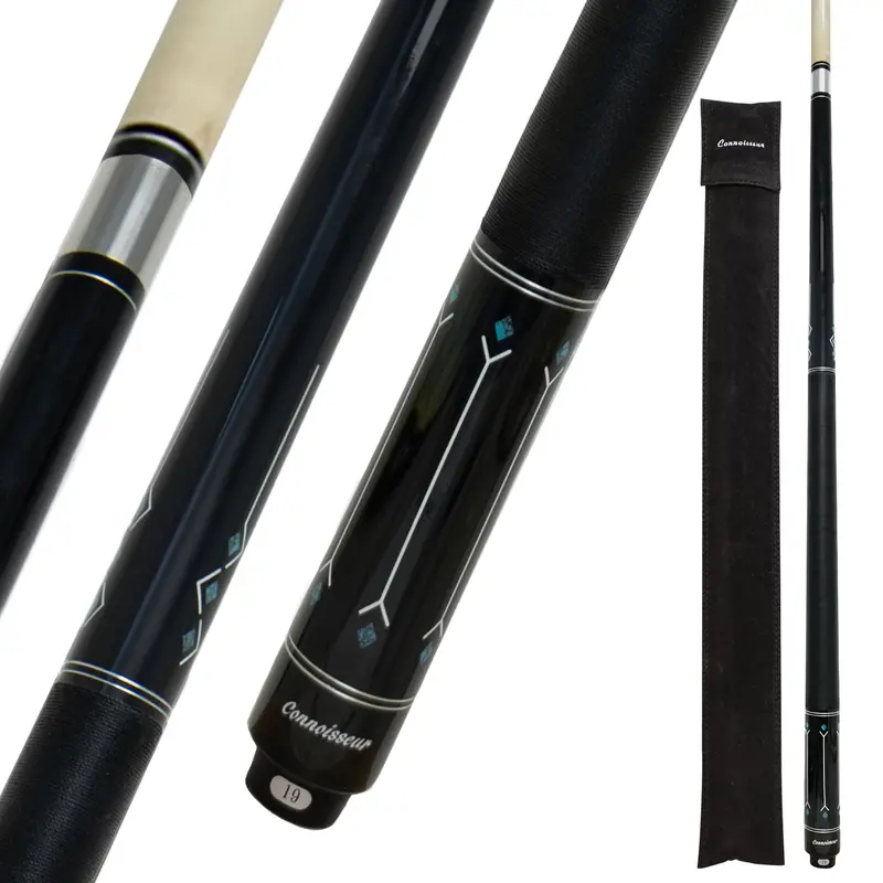 Connoisseur Pool Cue Black/Blue Linen Wrap 12.5Mm 19Oz 1