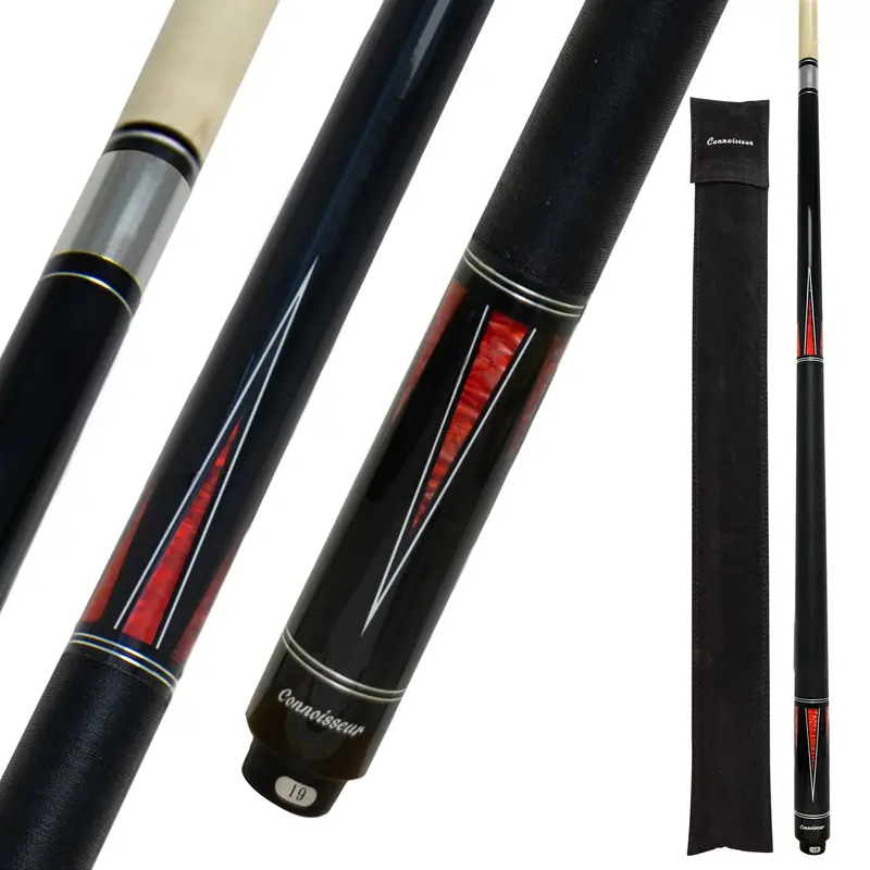 Connoisseur Pool Cue Black/Red Linen Wrap 12.5Mm 19Oz 1
