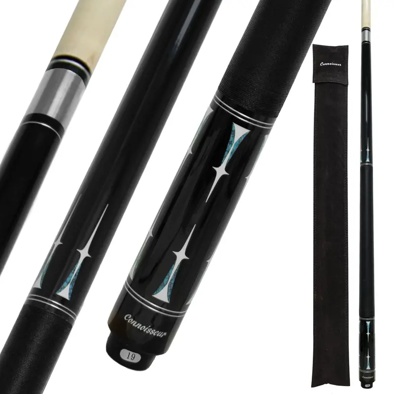 Connoisseur Pool Cue Black/White Linen Wrap 12.5Mm 19Oz 1