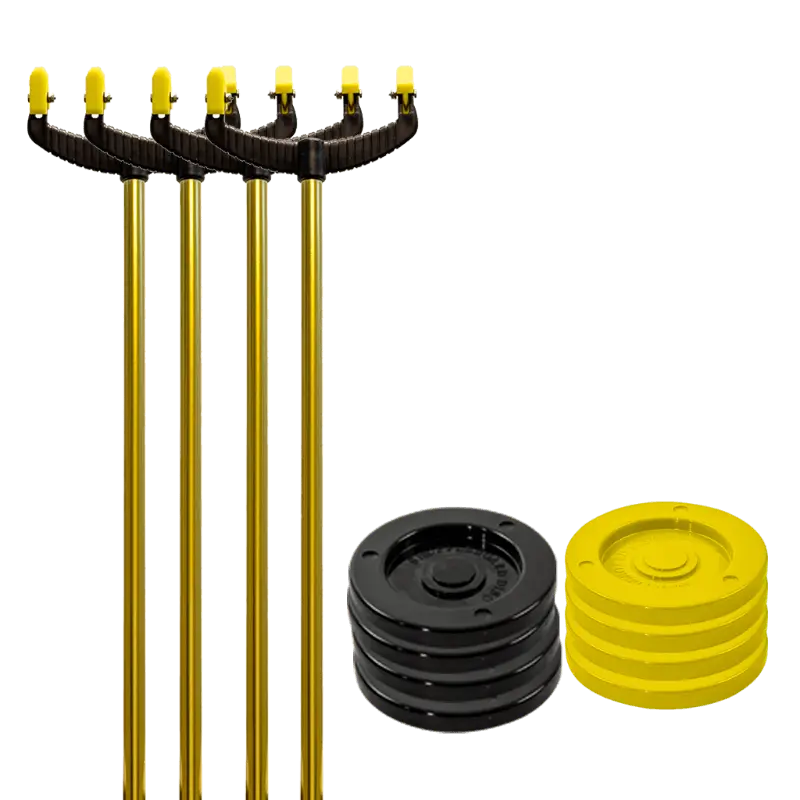Continental Shuffleboard Set -  4 Cues 72" - 8 Discs 1