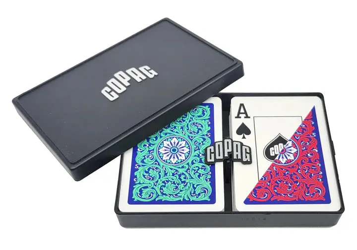 Copag Neoteric Plastique Poker Deck Cards 1546 Jumgo Red And Blue And Green 1