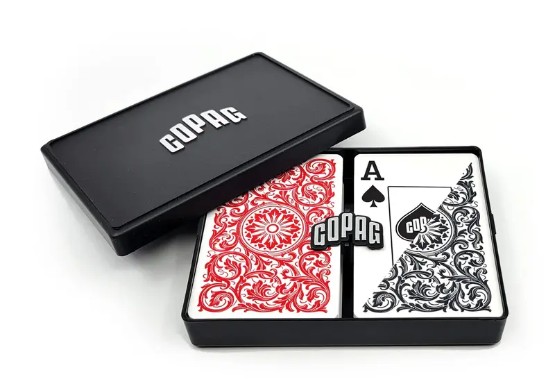 Copag Plastic Bridge Cards Double Deck Set 1546 Jumbo Red And Black 1