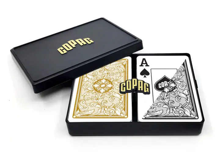 Copag Plastic Bridge Deck Of Cards Lagacy Jumbo Black And Gold 1