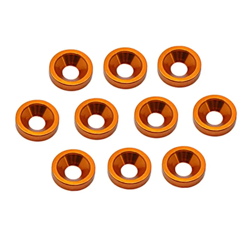 Core Rc Alloy M3 Washers, Countersunk, Orange, Cr301 1