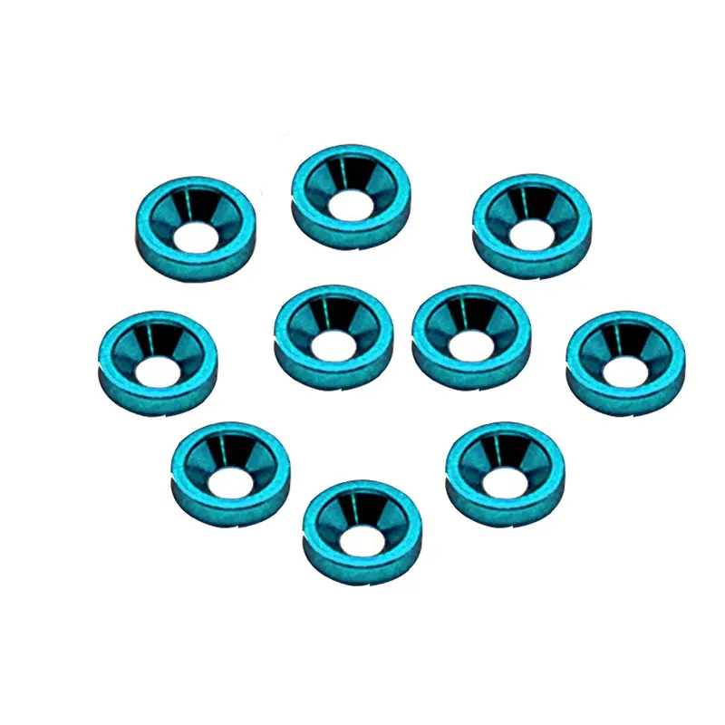 Core Rc Alloy M4 Washers, Countersunk, Blue, Cr302 1