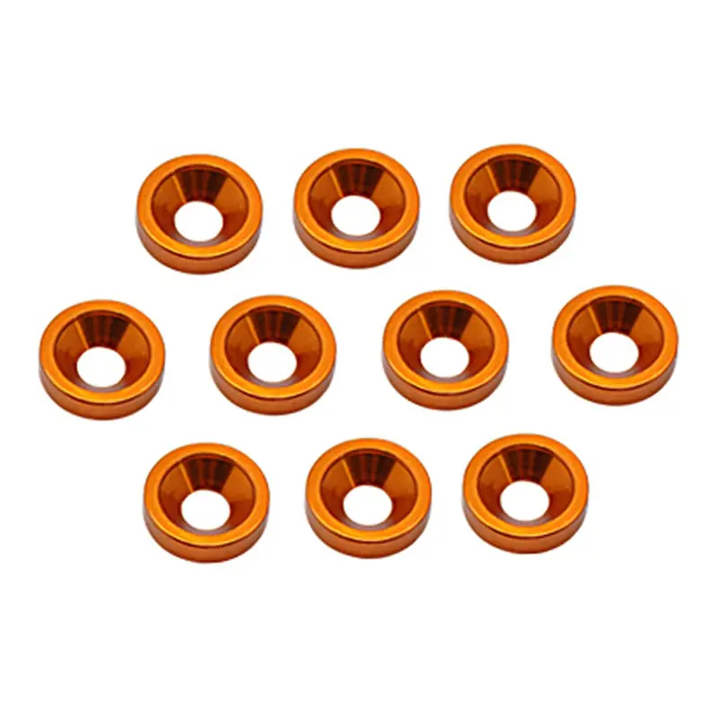 Core Rc Alloy M4 Washers, Countersunk, Orange, Cr303 1