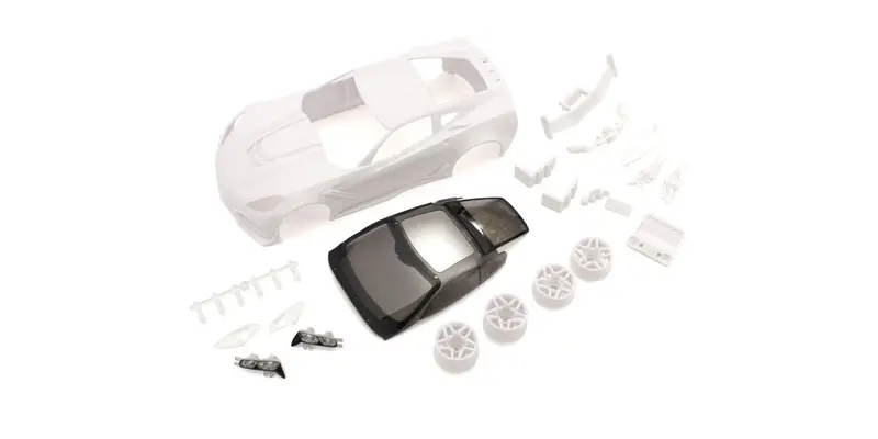 Corvette Zr1 White Body Set W/Wheel Mzn196 1
