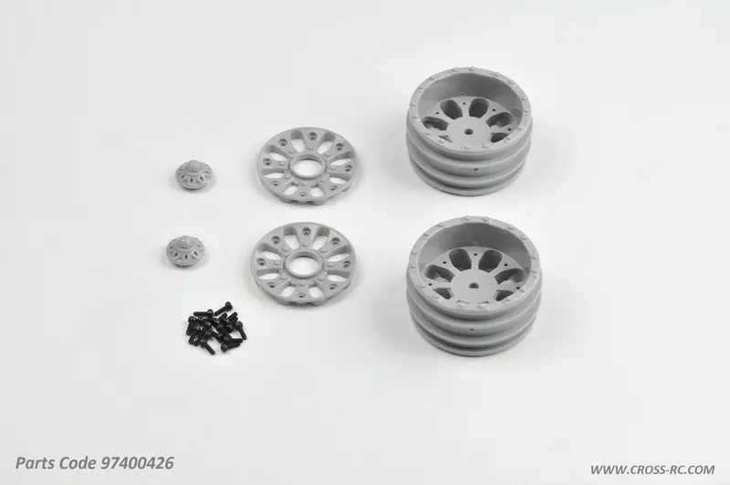 Cross Rc Plastic Wheels, Screws, Gray, Sr4, 97400426 1