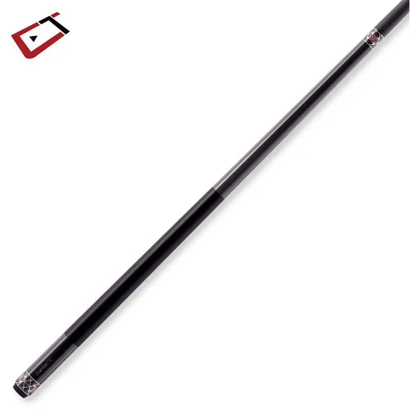 Cuetec Cynergy Pool Cue Black And Silver X Raw Perforated Poly Wrap 11.8Mm 19Oz 2