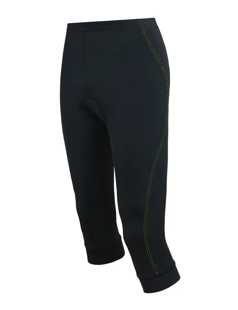 Damen Fahrradhose 3/4 Lang Comfort Line Schwarz-Neon Setprodukt 1