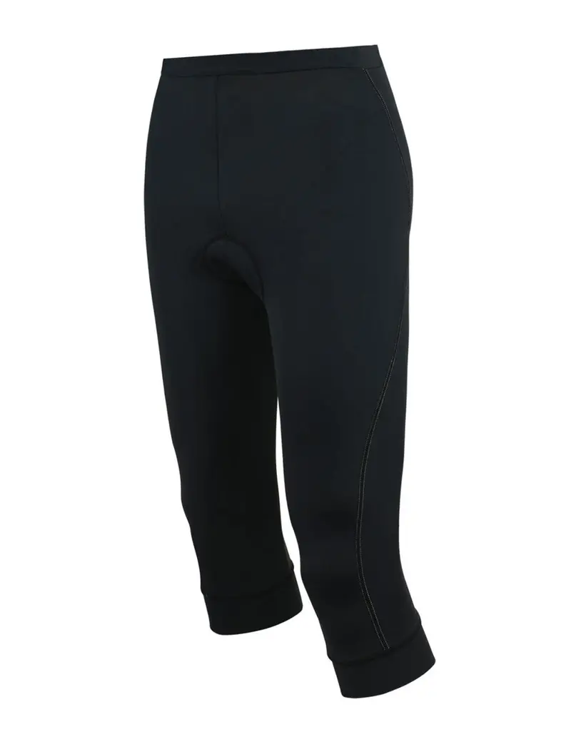 Damen Fahrradhose 3/4 Lang Radhose Comfort Line Schwarz 1