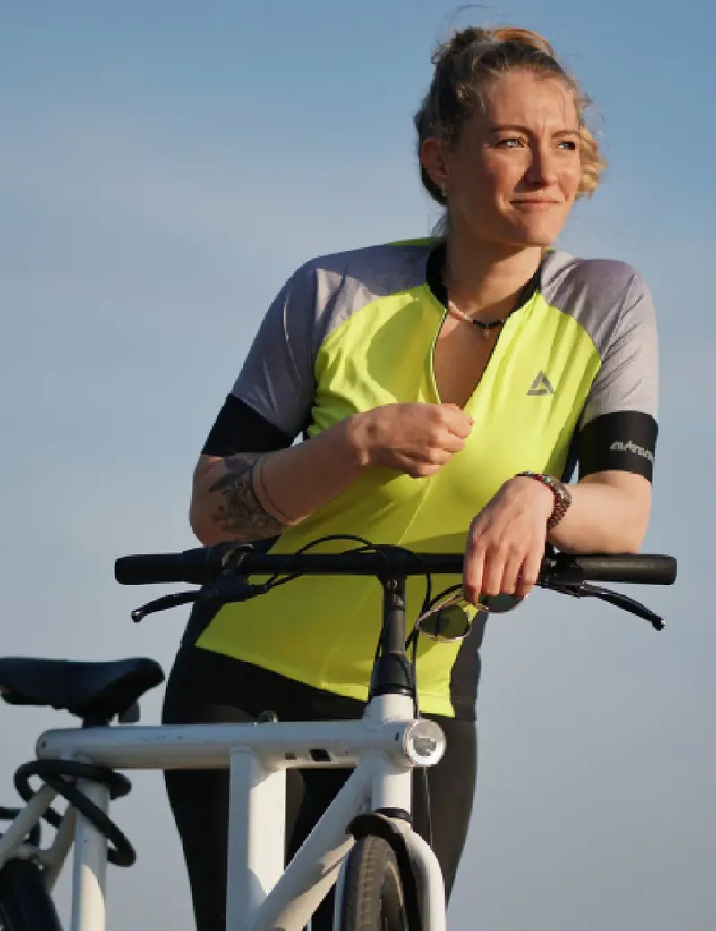 Damen Fahrradtrikot Kurzarm Pro Line Neon Setprodukt 1