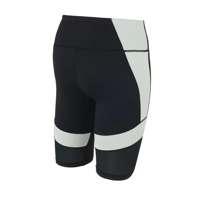 Damen Fitnesshose - Laufhose Kurz Schwarz Grau Red Decoct 2