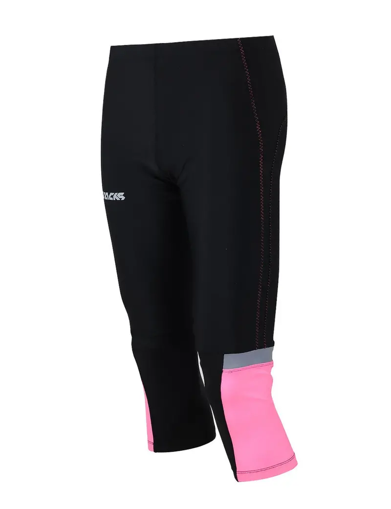 Damen Laufhose Tight 3-4 Lang Pink 1
