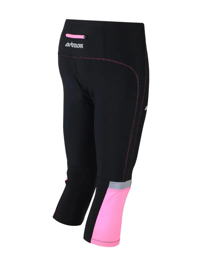 Damen Laufhose Tight 3-4 Lang Pink 2