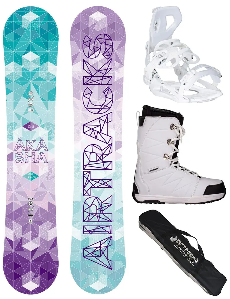 Damen Snowboard Set Akasha + Bindung Master Me + Booots Star W + Sb Bag 1