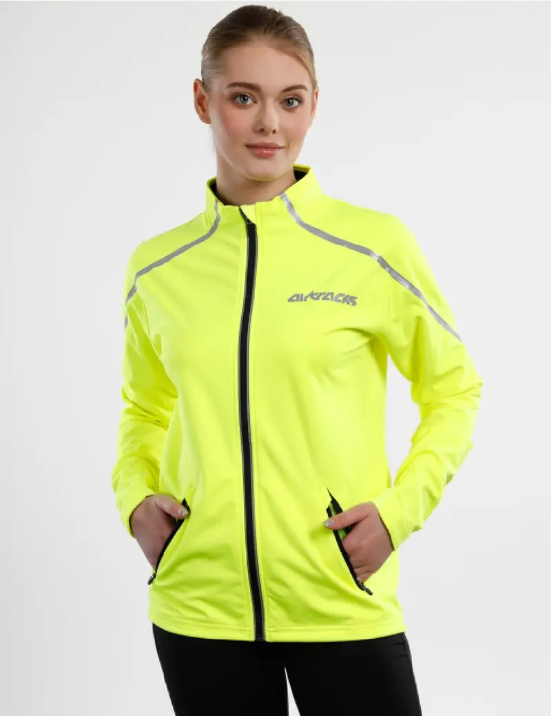 Damen Thermo Fahrradjacke / Laufjacke Air Tech Neon Setprodukt 1