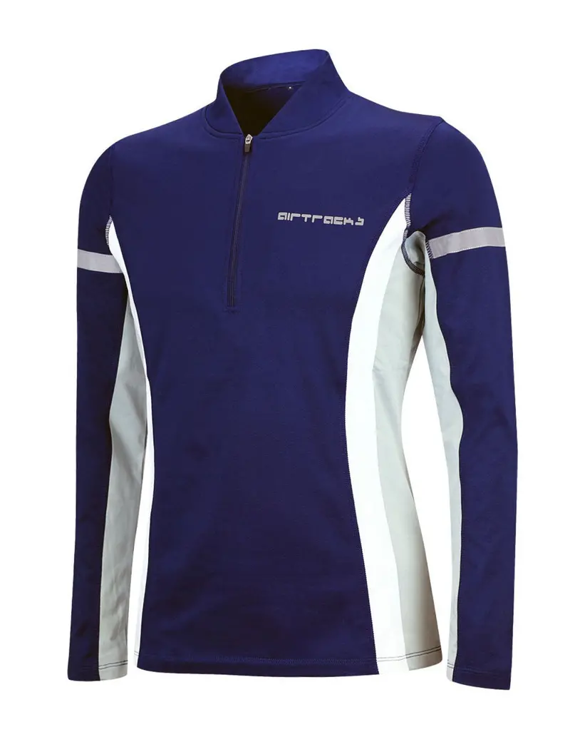 Damen Thermo Funktions Laufshirt Langarm Blau 1