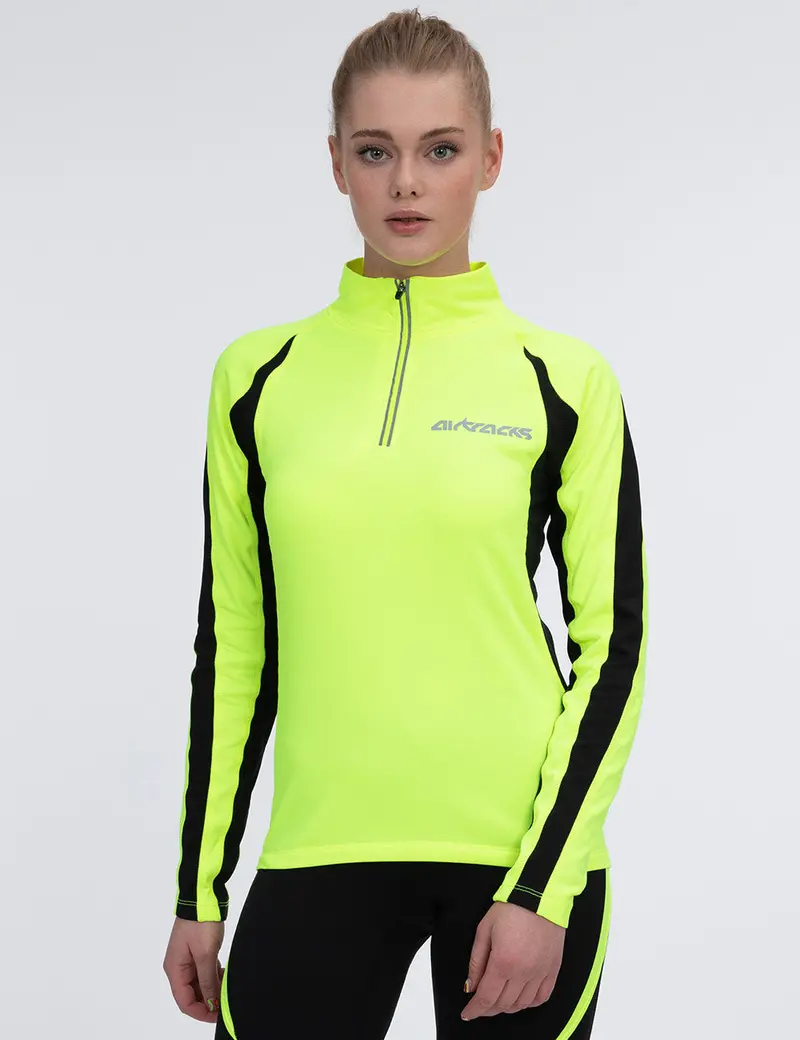 Damen Thermo Funktions Laufshirt Langarm Pro Neon Setprodukt 1