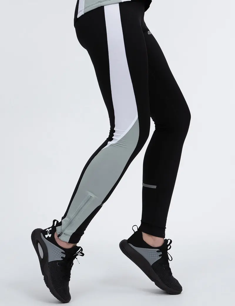 Damen Thermo Laufhose Tight Lang Schwarz 4