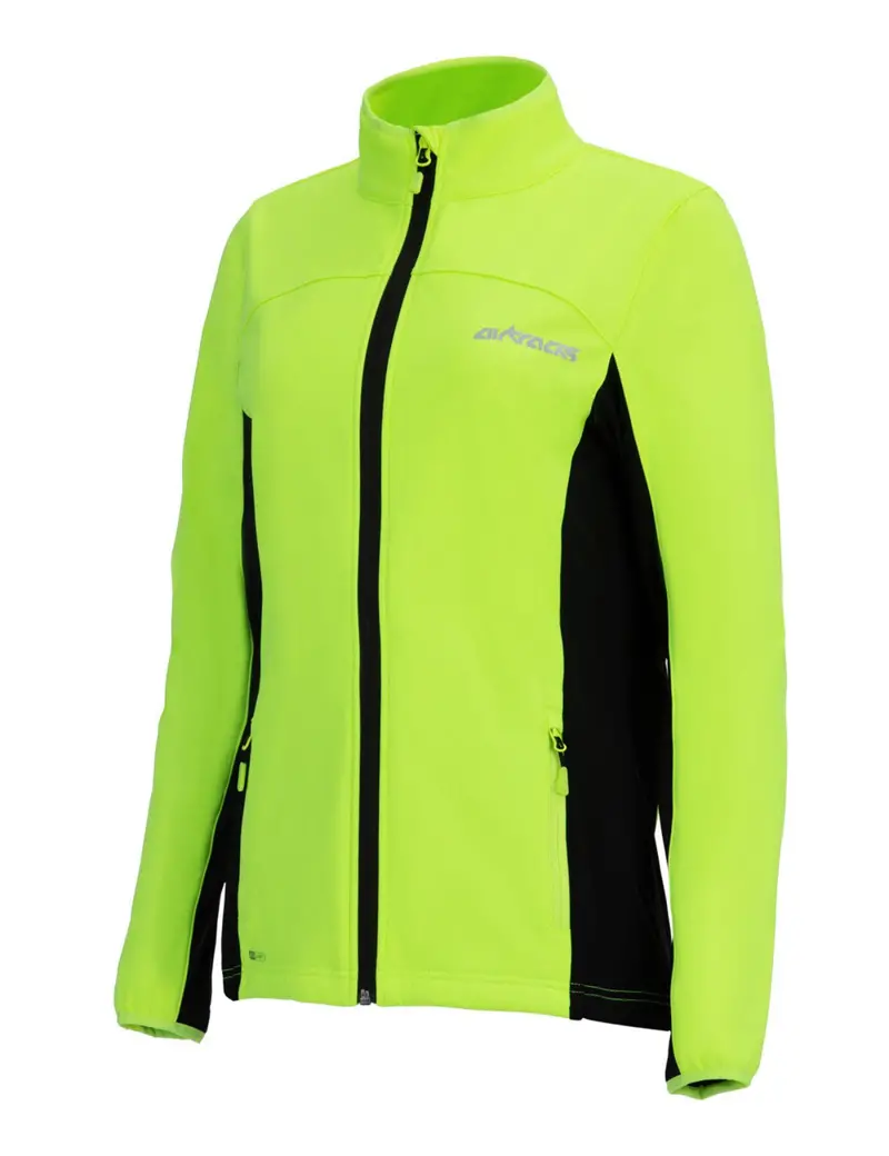 Damen Winter Thermo Softshell Fahrradjacke Pro Line Ii Neon-Schwarz 2