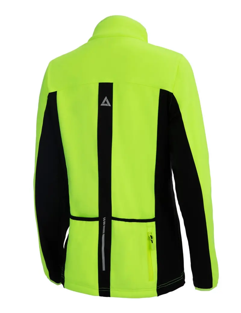 Damen Winter Thermo Softshell Fahrradjacke Pro Line Ii Neon-Schwarz 3