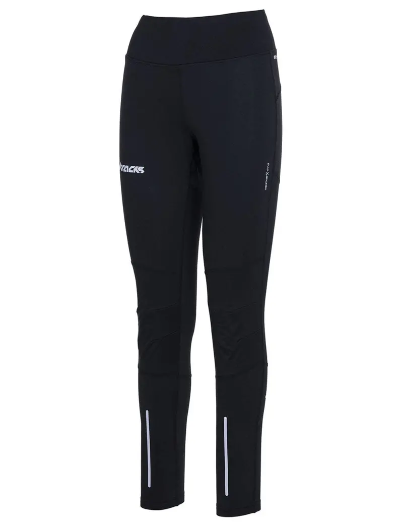 Damen Winter Thermolaufset (2-Tlg.) Pro Line Laufshirt Langarm + Laufhose Lang Schwarz Rot 3
