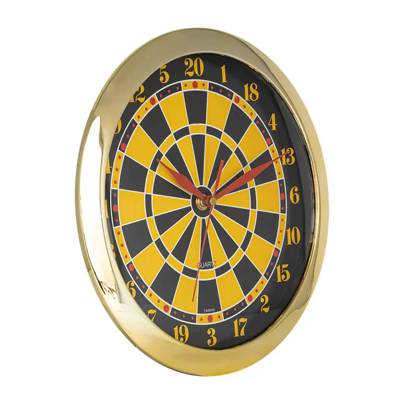 Dartboard Clock 11'' Diameter - Black And Yellow 1