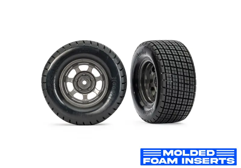 Dirt Oval Gray Front Wheels W/ Hoosier Tires (2), 10473R 1