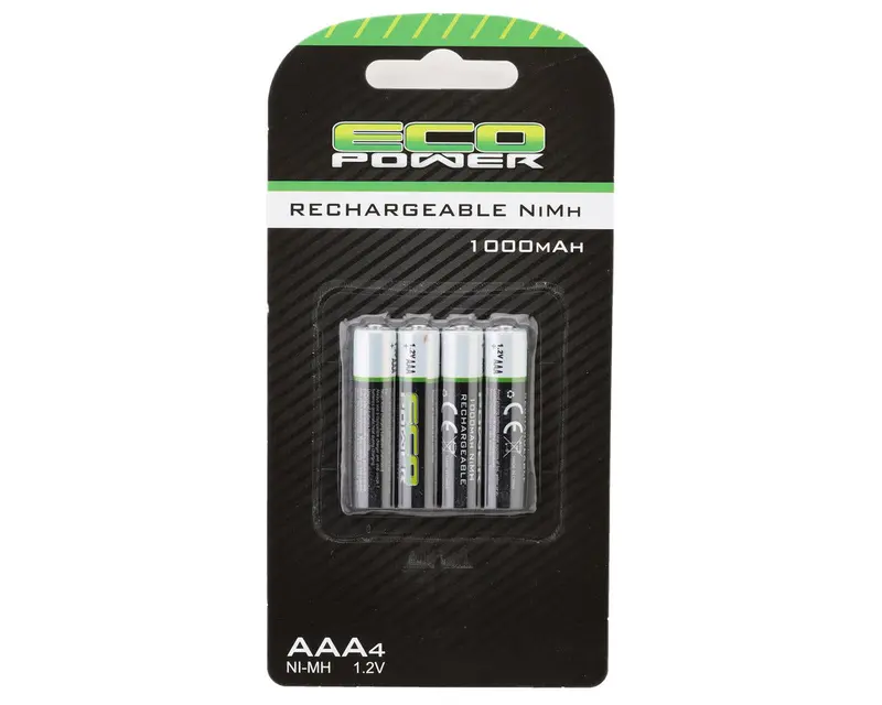 Ecopower High Power Rechargeable Aaa Nimh Batteries (4) (1.2V/1000M... 1