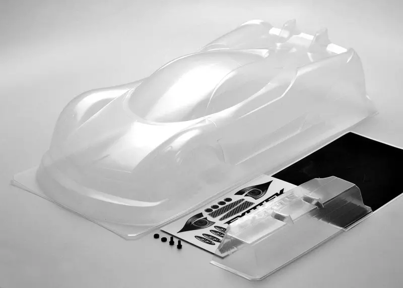 Exotek P1-Z 1/10 Usgt Race Body & Wing, Clear, 1947 1