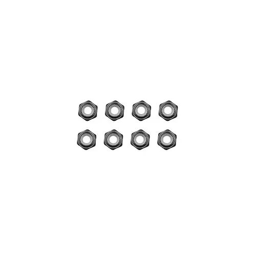 Factory Team M2 Locknuts, Black Aluminum (8Pcs) 1