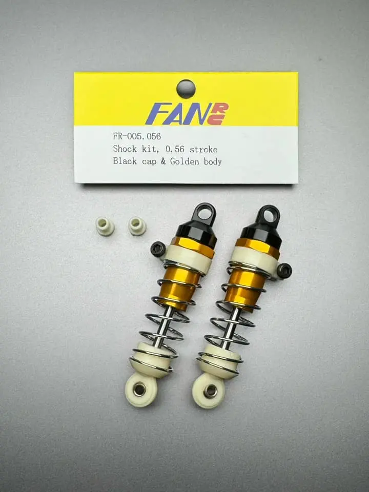 Fan Rc Shock Kit, 0.56 Stroke Golden Body & Black Cap, Fr-005.056 1