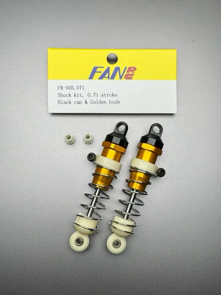 Fan Rc Shock Kit, 0.71 Stroke Golden Body & Black Cap, Fr-005.071 1