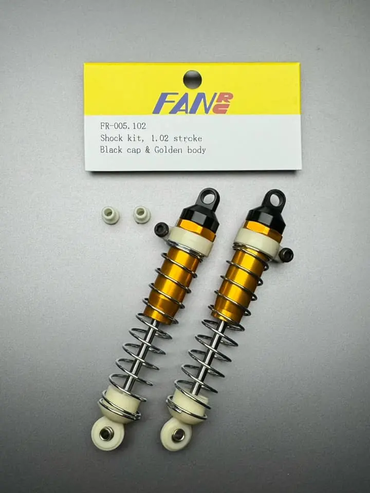 Fan Rc Shock Kit, 1.02 Stroke Golden Body & Black Cap, Fr-005.102 1