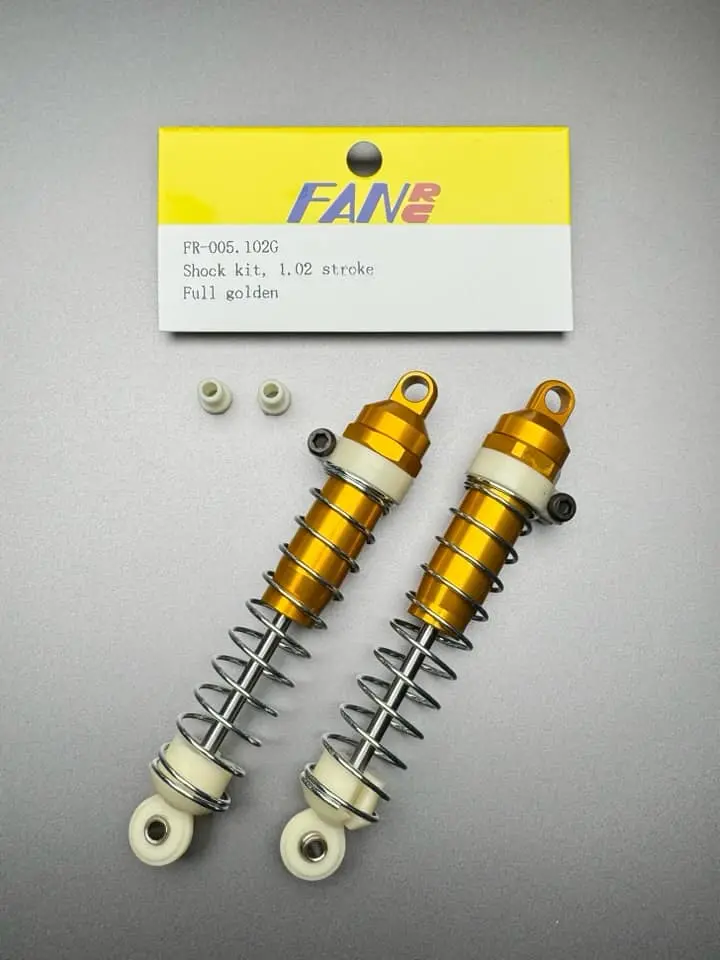Fan Rc Shock Kit, 1.02 Stroke Golden Body & Golden Cap, Fr-005.102G 1