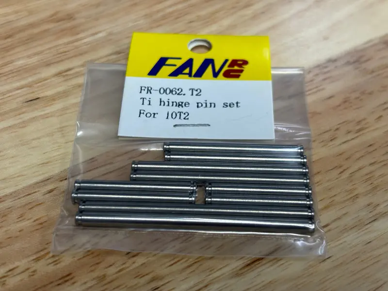Fan Rc Titanium Hinge Pin Set, Fits 10T2, Fr-0062.T2 1
