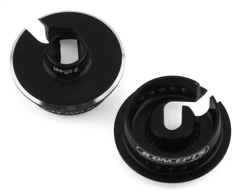 Fin Aluminum 13Mm Shock Spring Cups (Black) (0Mm Offset), Jco2721-2 1