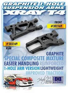 Front Suspension Arm - Graphite - 1-Hole 1